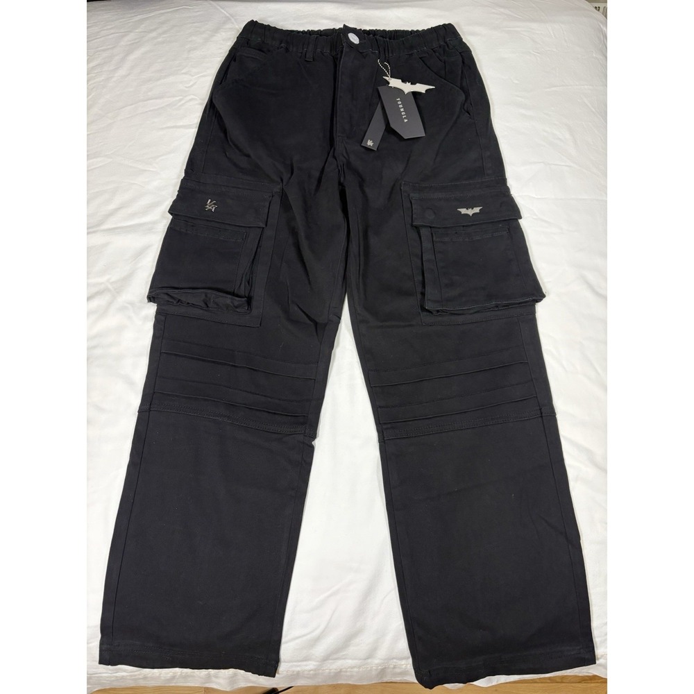 NWT YoungLA Batman Drifter Pants Black Wash 6066 Dark Knight Cargo Small S NEW